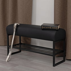 Банкетка-обувница Charli Lux/Чарли Люкс БО экокожа , Sharp Черный