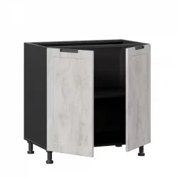 Тумба кухонная 800 Джамис ЛД 296.060.000.048 Черный Белый камень