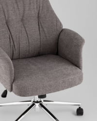 Кресло офисное TopChairs Neoma темно-серый ткань