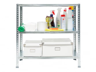 Металлический стеллаж ЕС 75КД/75кс30/3 оцинкованный / ES 75KD/75x30/3
