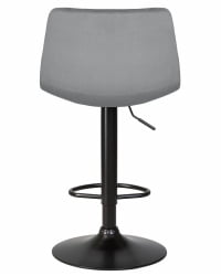 Стул барный DOBRIN TAILOR BLACK (серый велюр (MJ9-75))