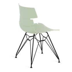 Стул ХАНСЕН (мод. 622Н) / 1 шт. в упаковке пластик/металл, 51х47х80 см, высота до сиденья 45 см, фисташковый/черный / HANSEN (mod. 622N)