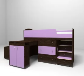 Кровать-стол Малыш Венге/Ирис