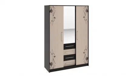 Шкаф Бостон Венге Цаво/Дуб Белфорт с рисунком