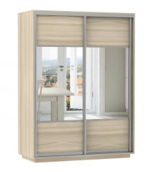 Шкаф-купе двухдверный Экспресс Дуо Комби 1600х2200h Ясень шимо светлый