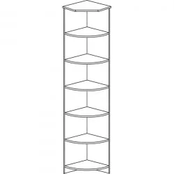 Шкаф угловой открытый Инна 607  Денвер светлый