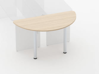 Приставка-полукруг для двух столов Глассй 2.18 Дуб молочный / Glassy