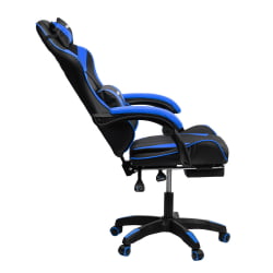Кресло 088 цвет черный/синий с массажем 088-black-blue-mass