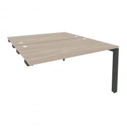 Стол-приставка двойной на П-образном м/к к опорным элем. ОНИКС О.МП-Д.СПР-3.8 Дуб Аттик/Антрацит / ONIX O.MP-D.SPR-3.8