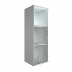 Шкаф средний узкий левый Рива А.СУ-2.2 Л Белый / Riva