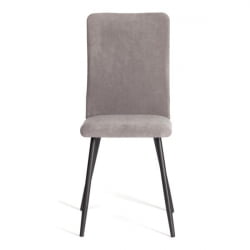 Стул обеденный La Rousse NEW, флок , серый/черный, 29, 45x55x93 см