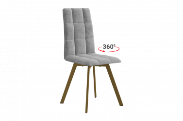 Стул Турин 2 Т2П (пепельный (велюр)/золото)