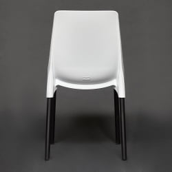 Стул для балкона GENIUS (mod 75) металл/пластик, 46x56x84cм, белый/черные ножки