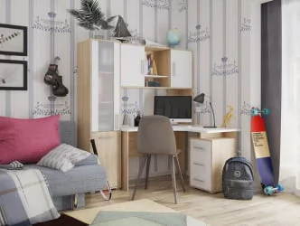 Стеллаж Лайт-2 модуль 02 Дуб сонома/Белый