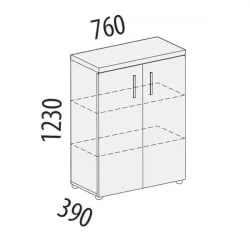 Шкаф с полками Альфа 64.64 Дуб Кронберг