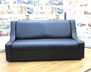 Черный диван Клерк 9 Черный Екотекс 3001 / Ecotex