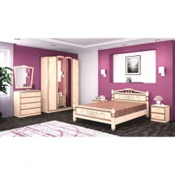 Зеркало настенное Виктория 01 Макиато Дуб молочный с патиной