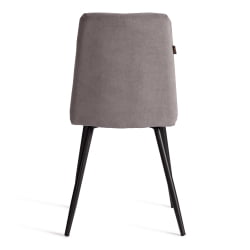 Металлический стул Asti TREND, велюр, серый/черный, 29, 47х54х86 см