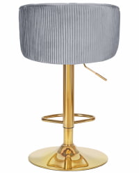Стул барный DOBRIN DARCY GOLD (серый велюр (1922-19))