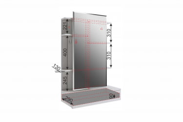 Трюмо Арина STA-01 Белый рамух