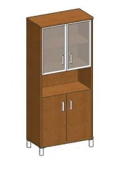 Стеллаж стекло тонированное В430.10 Орех Даллас