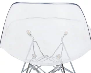 Стул обеденный DOBRIN DSR CASPER ножки хром Прозрачный