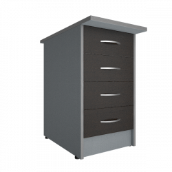 Тумба приставная (с замком) Riva А.ТП-4.2F-S Венге/Металлик