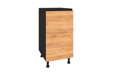 Тумба кухонная 450 Шервуд ЛД 281.030.000.003 Черная Дуб золотой