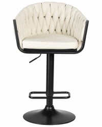 Стул барный DOBRIN LEON (кремовая ткань (LAR 275-33))
