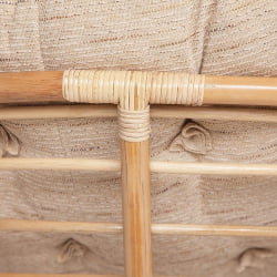 Кресло PAPASAN ECO/ПАПАСАН ЭКО P115-1/SP STD /c подушкой, ремешками/ диаметр подушки 129 см, 115x101x92 см, Natural (натуральный), ткань Старт