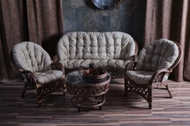 Комплект Черчилль/Рузвельт/Кобана с 3х местным диваном Черчилле6 орех матовый / Cherchille6