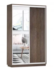Шкаф-купе двухдверный Экспресс Дуо Медиум 1400х2400h Венге