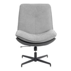 Кресло лаунж Cosmo велюр/букле/экокожа, VT shape silver/графит