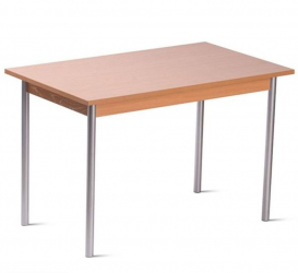 Стол для столовой 1200х700 мм ЛДСП Серый/Алюминий