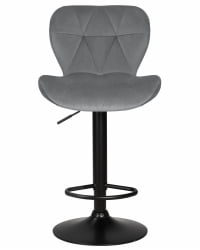 Стул барный DOBRIN BARNY BLACK (серый велюр (MJ9-75))
