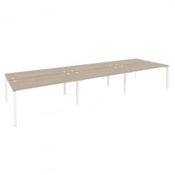 Рабочая станция на П-образном м/к ОНИКС О.МП-Д.РС-6.4.7 Дуб Аттик/Белый / ONIX O.MP-D.RS-6.4.7