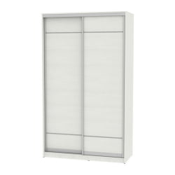 Шкаф-купе белый Б-220х135х60-3(ВД-Д7Д7) / B-220х135х60-3(ВД-D7D7)