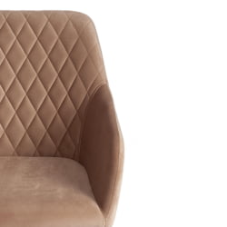 Кресло BREMO (mod. 708) ткань/металл, 58х55х83 см, высота до сиденья 48 см, бежевый barkhat 5/черный