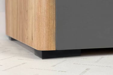 Шкаф трехдверный (зеркало) Адам MSA-05 дуб крафт золотой/графит