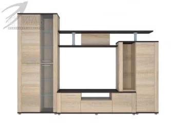 Современная стенка в гостиную Соло 10А Венге/Дуб сонома