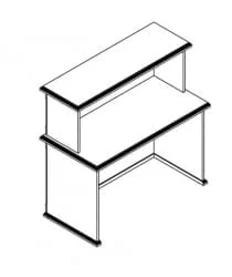 Стойка ресепшен RMS 160 Венге магия