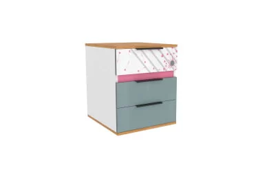 Тумба прикроватная Урбан ЛД 528.120.000 Белый/Розовый