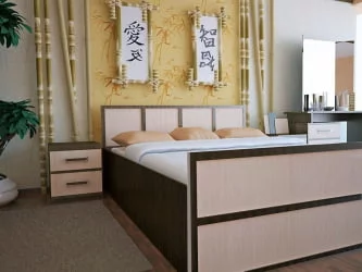 Двуспальная кровать я ящиком Сакура 1,6 м