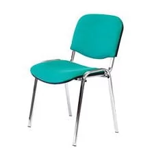 Стул ЗП_УП_ЕЧаир Рио ИЗО хром ткань зеленая 550731 / ZP_UP_EChair Rio