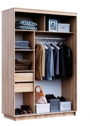 Шкаф-купе коричневый Санремо ШК-006 Дуб сонома светлый Ателье темное