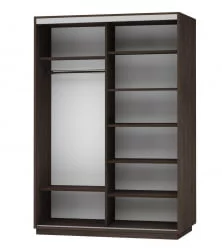 Шкаф-купе двухдверный Экспресс Дуо Комби 1600х2200h Венге