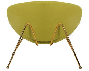 Кресло дизайнерское ДОБРИН ЕМИЛЙ (светло-зеленая ткань АФ3, золотое основание) 2 шт / DOBRIN EMILY AF3,