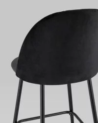 Стул барный Марсель Б велюр Черный
