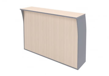 Стойка ресепшн прямая IMAGO РС-4 Клен Металлик