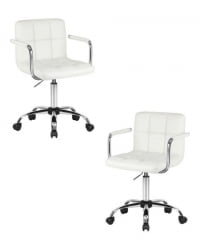 Офисное кресло для персонала DOBRIN TERRY (белый) 2 шт